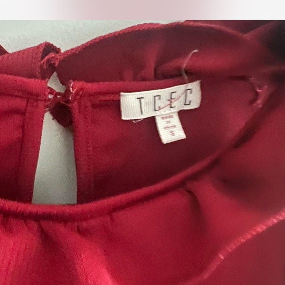 Red Ruffled Bodysuit - Picture 2 of 3